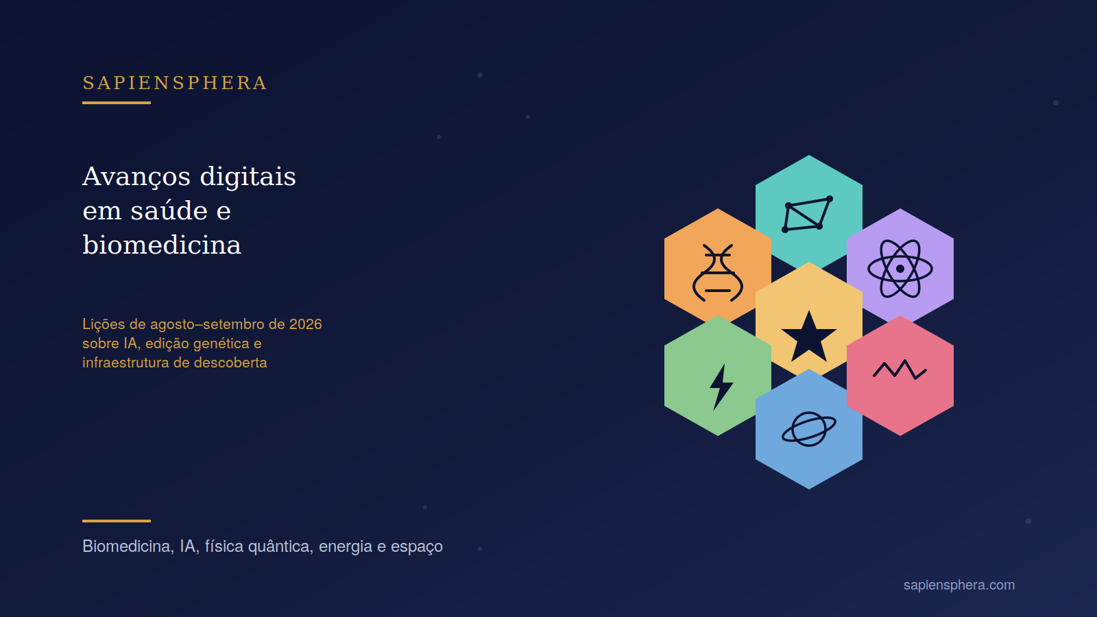 Avanços digitais em saúde e biomedicina: lições de agosto–setembro de 2026 sobre IA, edição genética e infraestrutura de descoberta